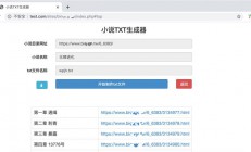 L391 PHP在线小说TXT生成器源码 无需数据库